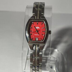 Arkansas Razorbacks NCAA Stainless-Steel Bracelet Watch by Fossil NEW